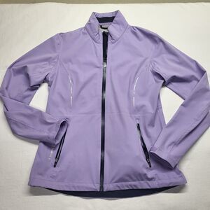 Sunice Jacket Small Petite Zephal Full Zip Golf Windbreaker Reflective Lavender